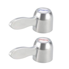 Faucet Lever Handle 30mm Dia Single Lever Handle Replacement Silver Tone 2 Pcs