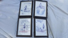 FOUR PAINTING PRINTS by MICHAEL COOPER CHILDHOOD DAYS, NOT OUT, TIDDLERS,WALKIES
