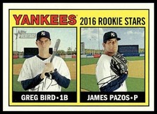 2016 Topps Heritage #171 Greg Bird / James Pazos Rookie New York Yankees RC