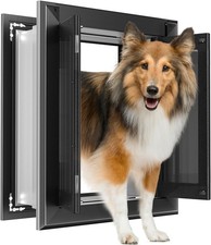 ALUMANI Dog Door for Wall, Heavy Duty Large Dog Door with Aluminum Frame and Tel