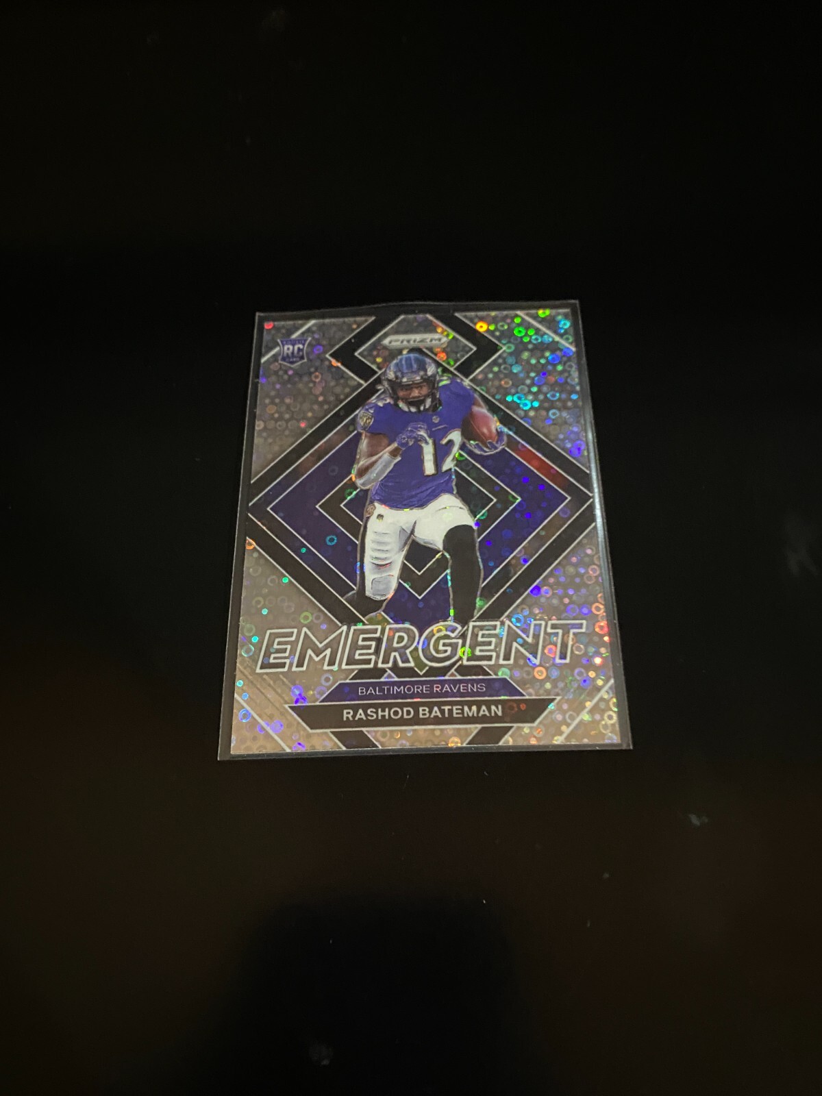 Rashod Bateman 2021 Panini Prizm RC Emergent Disco Prizm Ravens E-10 PWE