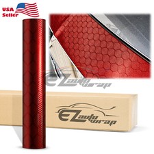 Honeycomb Carbon Fiber Satin Hex Auto Sticker Decal Vinyl Wrap Sheet Air Release