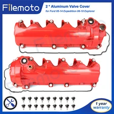 2 Aluminum Engine Valve Cover for Ford 05-14 Expedition 5.4L 06-10 Explorer 4.6L