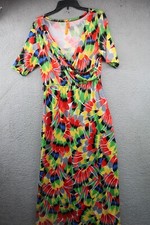 Magic Bold Flowy Maxi Dress-Size Large