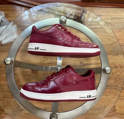 Size 10.5 - Nike Air Force 1 '07 Team Red White Patent 2010 Vintage Og Retro