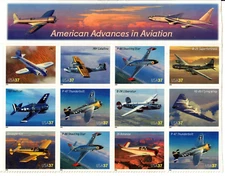 Scott 3916-3925 44¢ American Advances in Aviation MNH Free shipping in USA!