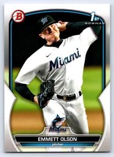 2023 1st Bowman Draft #BD-10 Emmett Olson Miami Marlins Baseball Card
