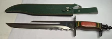 Weird Vintage CHIPAWAY Cutlery Fixed Double Blade Knife /  Sword  & Sheath