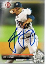 Joe Jimenez Detroit Tigers 2017 Bowman Signed Card