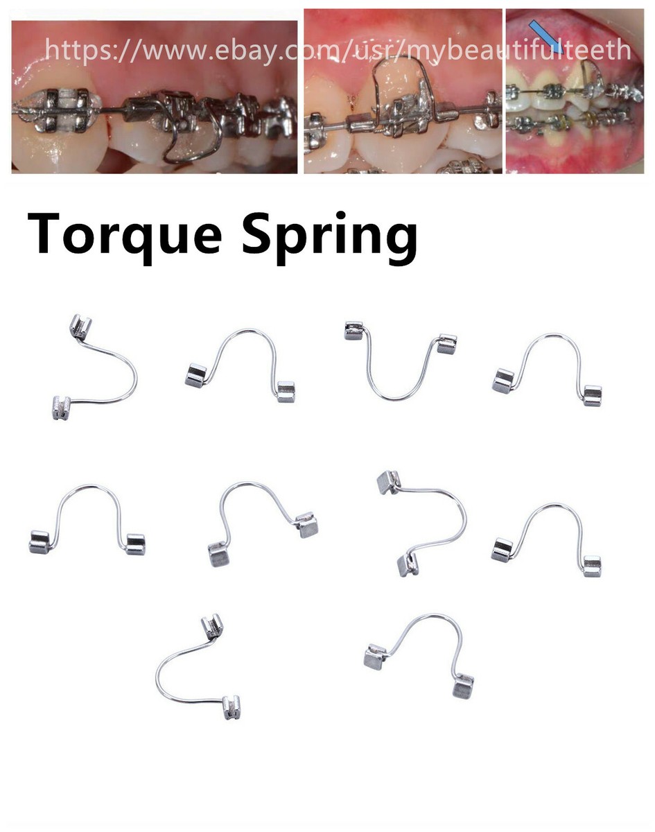 Torque Spring Bracket Dental Bracket Dental Orthodontic Brackets & Torque Springs – Anterior ...