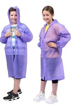 kids raincoat rain 2pcs poncho kids for boys girls with hood portable reusable