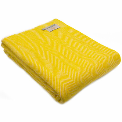 TWEEDMILL 100% Wool Sofa Bed Blanket Rug FISHBONE