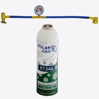 Car Aircon Topup Kit For R134 Recharge Refill Regas DIY Gas + Pro Hose/Gauge