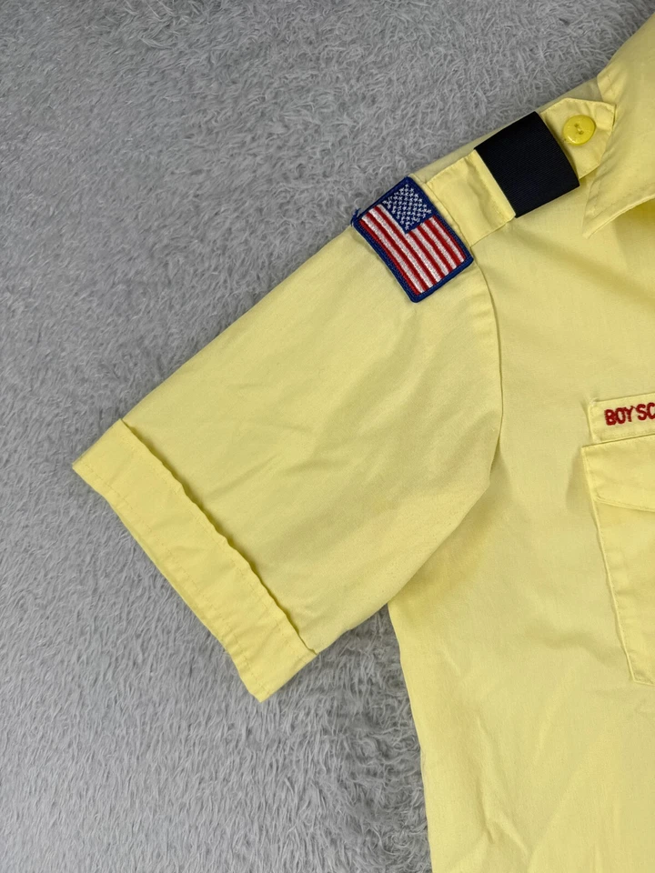 Boy Scouts of America Shirt Women Large Yellow Short Sleeve Polyester READ - Image 3 of 4