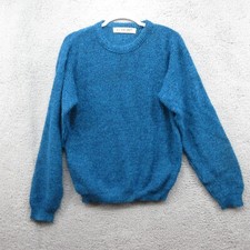 Le Tigre Vintage Pullover Sweater Men's S Made In USA Blue Acrylic Nylon
