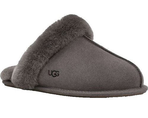 UGG SCUFFETTE II BEIGE MUSTARD SEED SUEDE SHEEPSKIN CUFF SLIPPERS