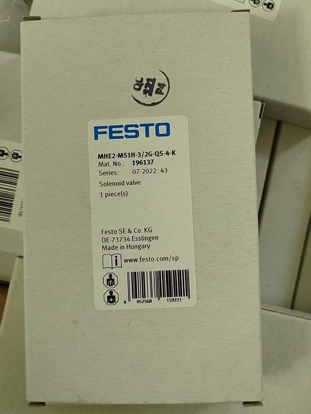 1PC NEW FESTO MHE2-MS1H-3/2G-QS-4-K 196137 solenoid valve #N17P YF