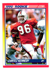 1990 Score Football Cortez Kennedy Card #299 Rookie RC - Seattle Seahawks     . rookie card picture