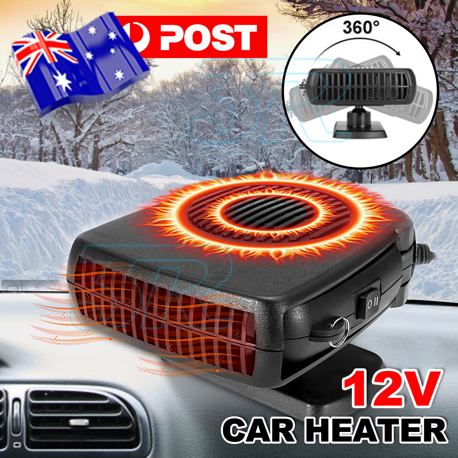 Portable Car Vehicle Ceramic Heating Heater Fan Defroster Demister DC 12V |  eBay