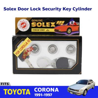 Solex Door Trunk Lock Key Cylinder Set Fits Toyota Corolla AE100 SED 1991-97 E05