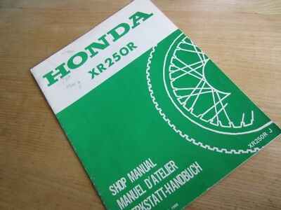 Honda OEM Parts Manual XR250R  J Supplement in very good condition XR 250