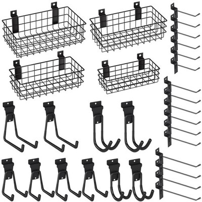 Garage Storage Solution: 30PCS Slatwall Accessories