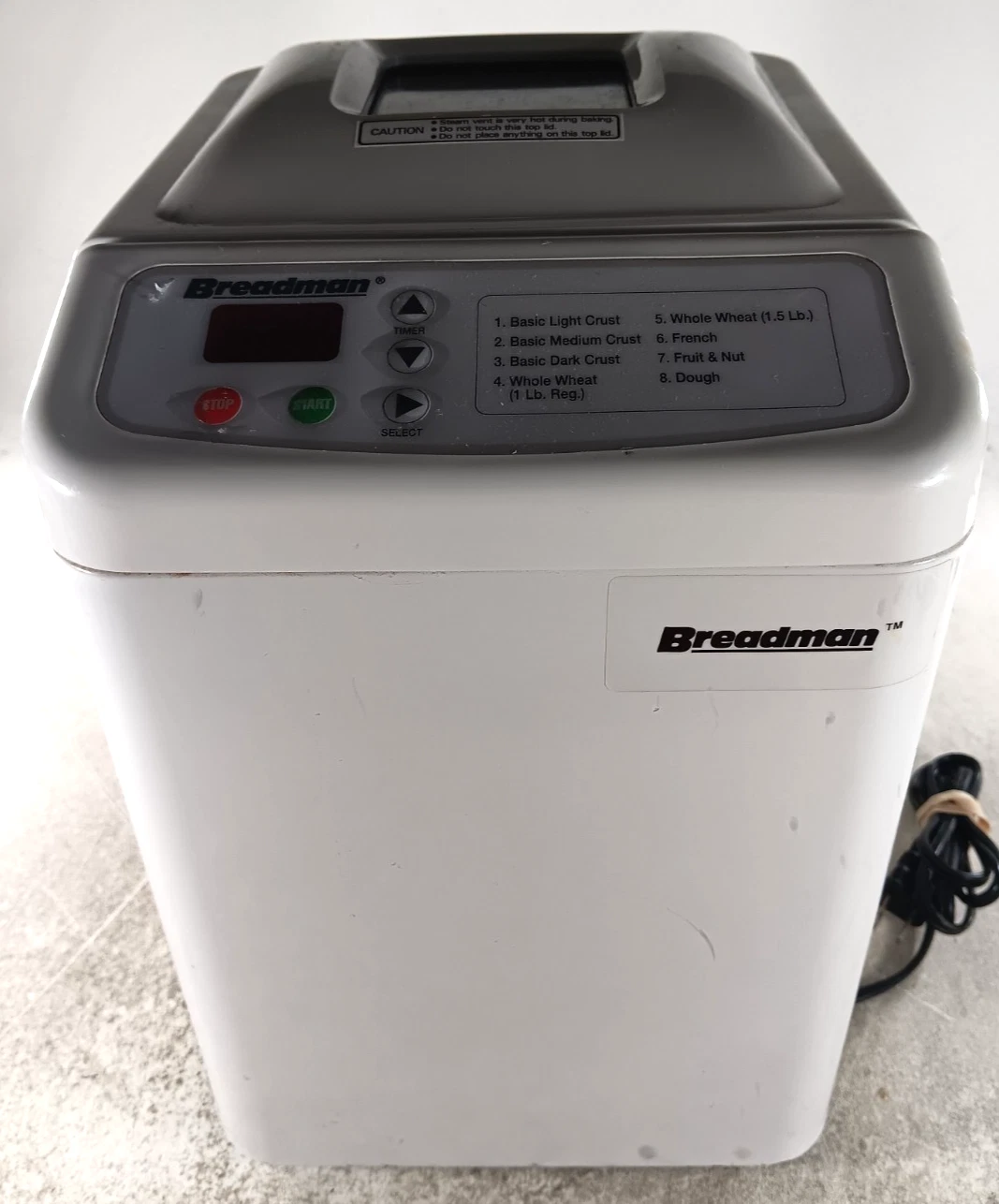Breadman TR-440 Automatic Bread Maker 1.5 Lb Loaf Homemade Bread Machine