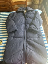 Vintage Women’s Schott Down Goose Feather Winter Puffy Jacket Sz L Long Coat