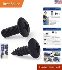 Sets Black License Plate Screws - Updated Rustproof Stainless Steel License P...