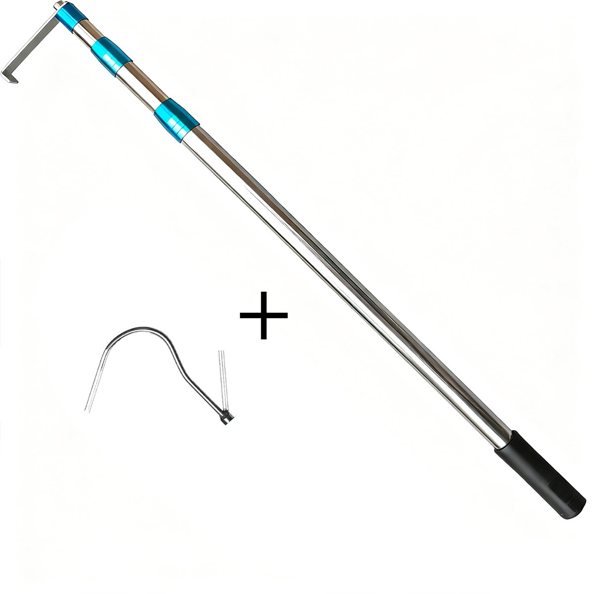 83.8 inch Heavy Duty Truck Bed Cargo Grabber Reach Retriever Tool with Hooks US