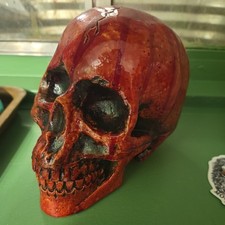 Ghoulish Productions Bloody Resin Skull Halloween Decor Spooky Haunted House