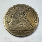 US Coin Half Dollar 50c Seated Liberty 1853O Circulated Arrows Rays