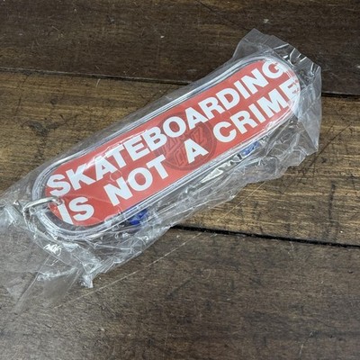 Vintage Skateboarding Is Not A Crime Fingerboard Plastic Keychain