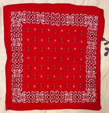 Wamcraft Bandana Red Color Fast RN14193 Vintage Starburst Floral Diamond Classic