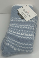 Cuddl Duds Lounge Socks Double Layer Plushfill Shoe Size 4-10 Safety Grips NWT