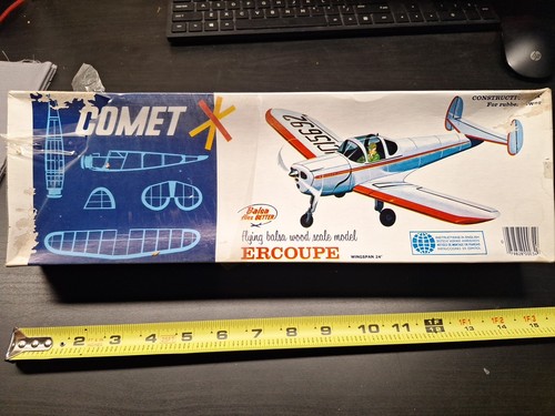 Kit Avion Comet Ercoupe 24'' - Modèle Volant En Balsa - Réf. 3407 - Occasion