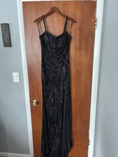 Amarra Black Sequin Prom Dress size 8