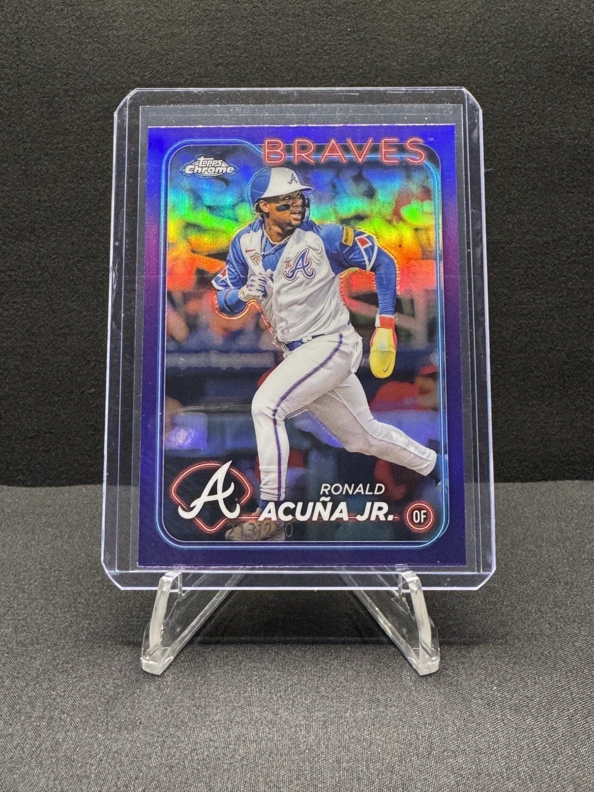 2024 Topps Chrome Ronald Acuna Jr. /250 Purple Refractor