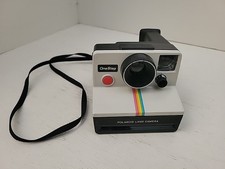 Vintage Polaroid OneStep White Rainbow Stripe Instant Camera Land Camera