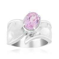 Cavill Kunzit Ring 1,45Ct Oval Silber 925 Damen Brillantschliff Rosaton