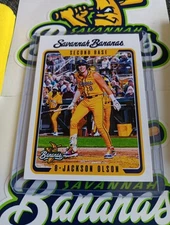 Jackson Olson Savannah Bananas Baseball Card 2025 Choice Card # 7
