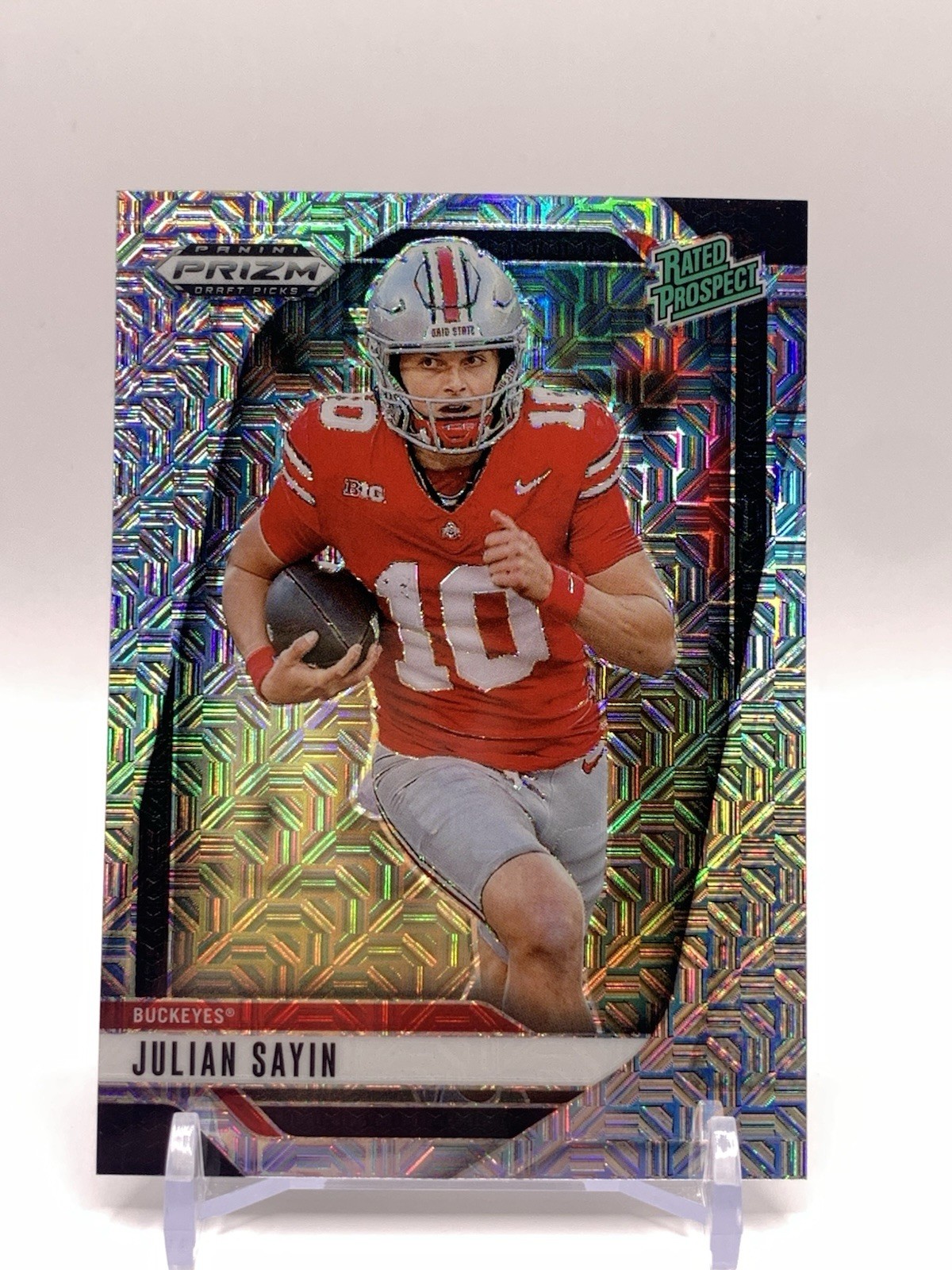 Julian Sayin 2025 Prizm Draft Picks #161 MOJO PRIZM /25 Rated Prospect Buckeyes
