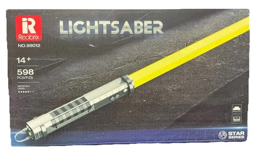 598 Piece Yellow Lightsaber Building Block Set Brand New Not LEGO / Star Wars