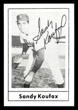 1978 Grand Slam Baseball #150 Sandy Koufax Signed Autograph (no COA)
