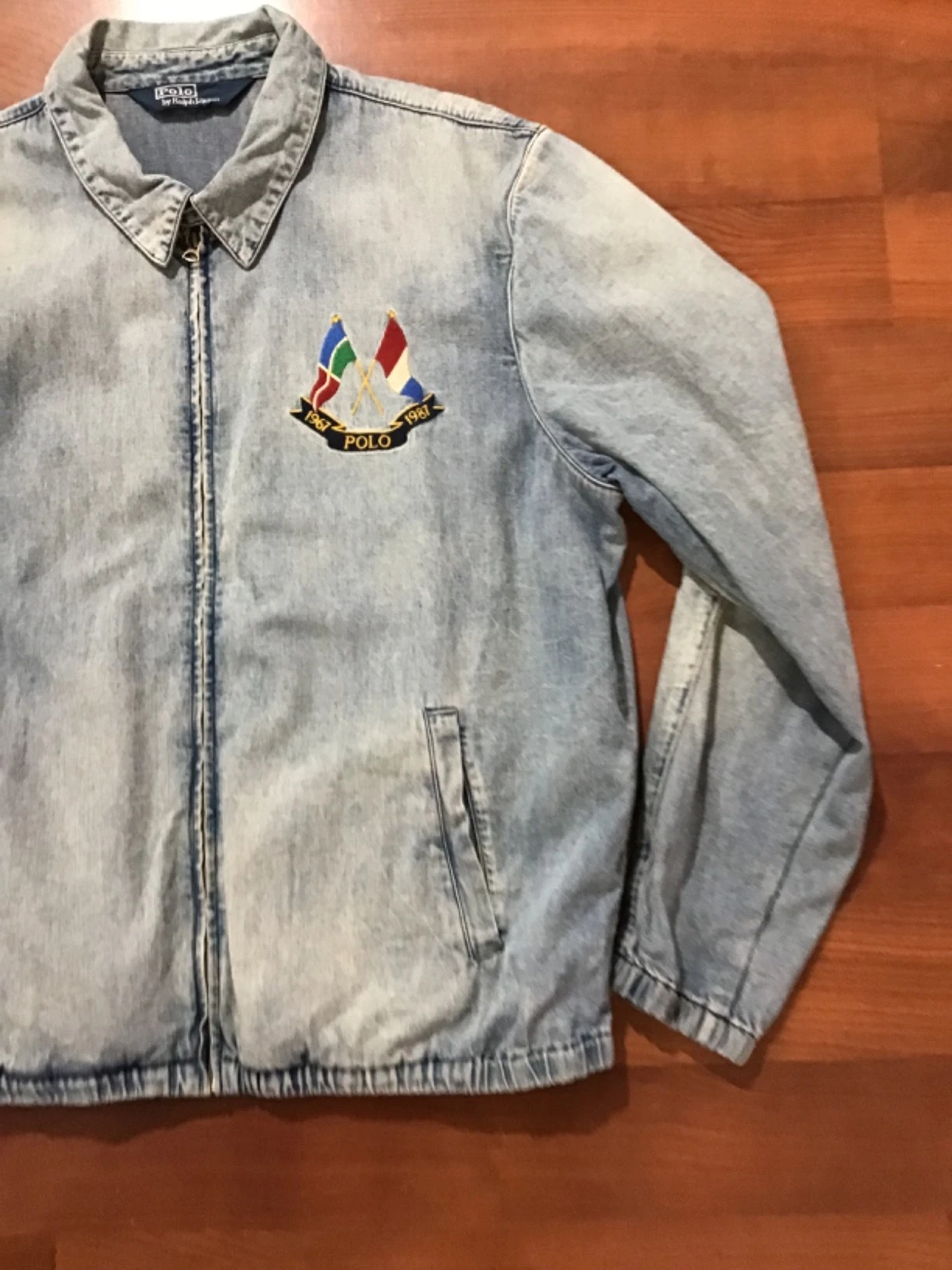 Polo Ralph Lauren Embroidered Cross Flags Denim Jacket XXL Anniversary Reissue image 7