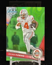 Julian Fleming 2023 Bowman University Chrome #109 Green Lava Refractor /99 OSU