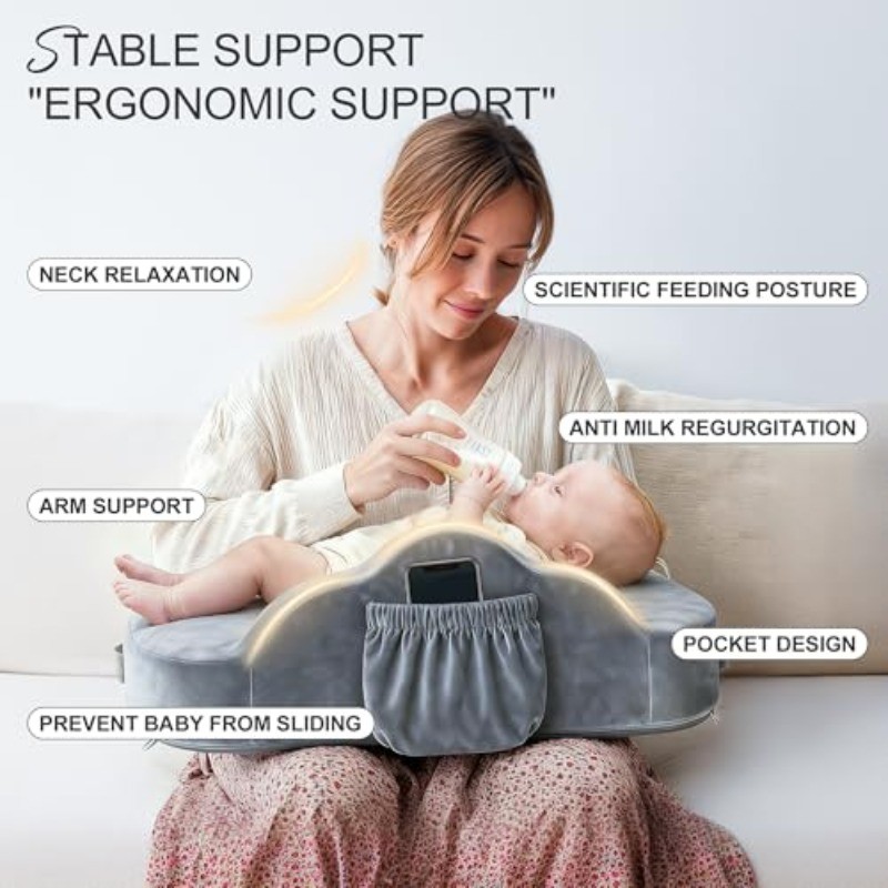 Jaxmoon Nursing Pillows for Breastfeeding, Soft Memory Foam Breastfeeding Pillow View 3