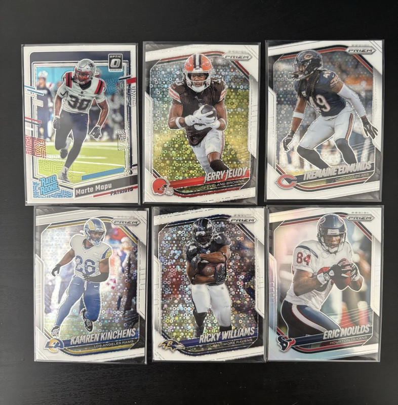 2025 Prizm No Huddle Lot Jerry Jeudy Silver Eric Moulds + Optic Rated Rookie (6)