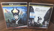 Maleficent 1  2 4K/Blu-ray -SLIPCOVERS-w/PROTECTIVE SLEEVES-NEW-Free Shipping