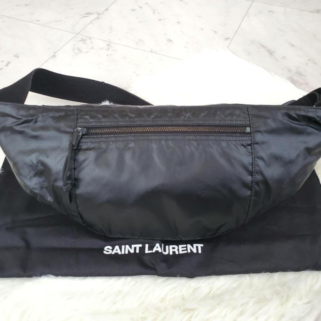 Borsa a tracolla SAINT LAURENT Nuxx body vita 581375 nylon nero Giappone autentica